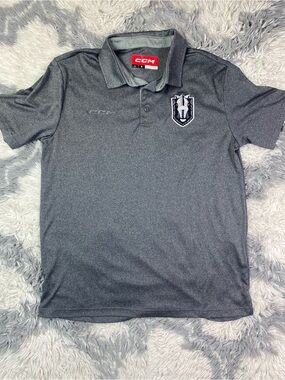 Henderson Silver Knights CCM Tactical Dry Polo Shirt Men’s L Gray